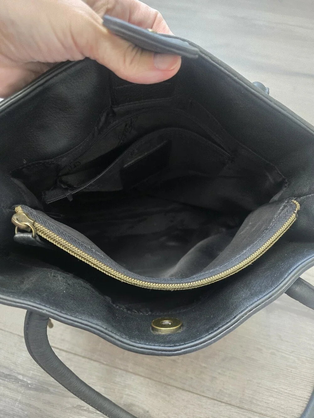 Fossil Shoulder Bag Leather Black Vintage Top Handles